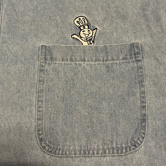 Vintage Blue Pillsbury Doughboy Button Down Shirt - Picture 2 of 2